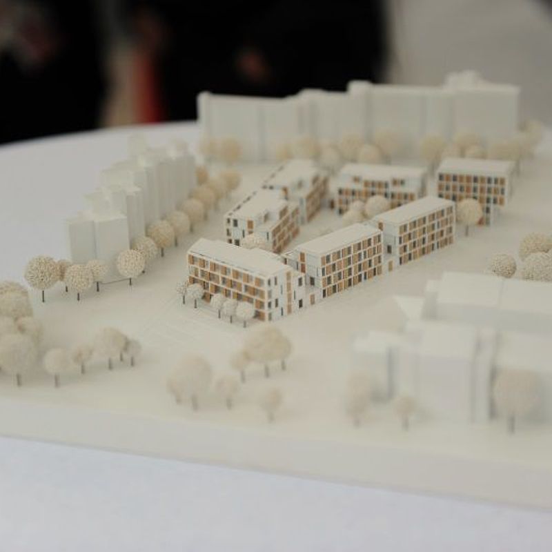 Miniaturmodell des Neubaus