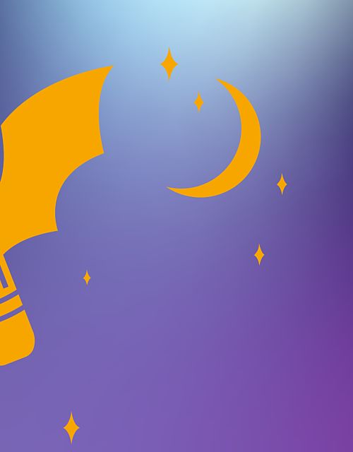 Illustration mit einem Bleistift, der Fledermausflügel hat